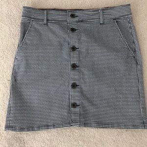 Jack Wills Houndstoouth Button Down Skirt US12